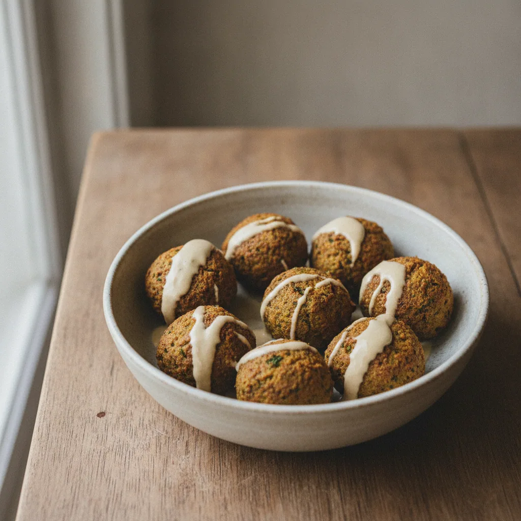 Bowl de falafel assado com tahine