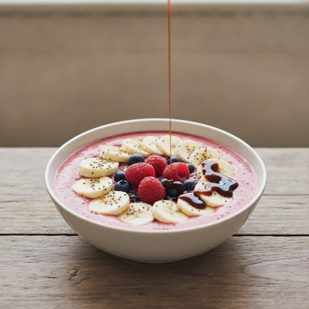 Smoothie de frutas vermelhas e banana
