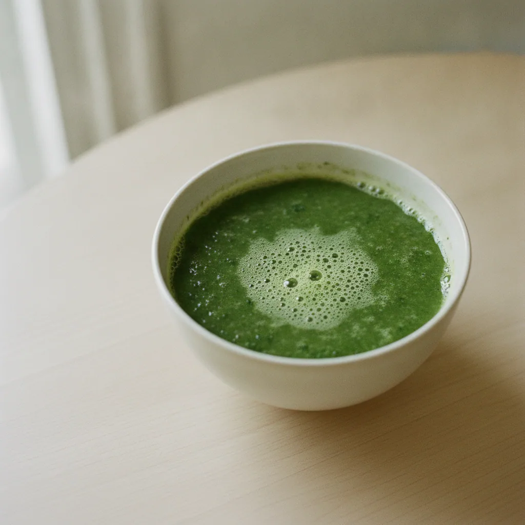 Suco verde de abacaxi e couve