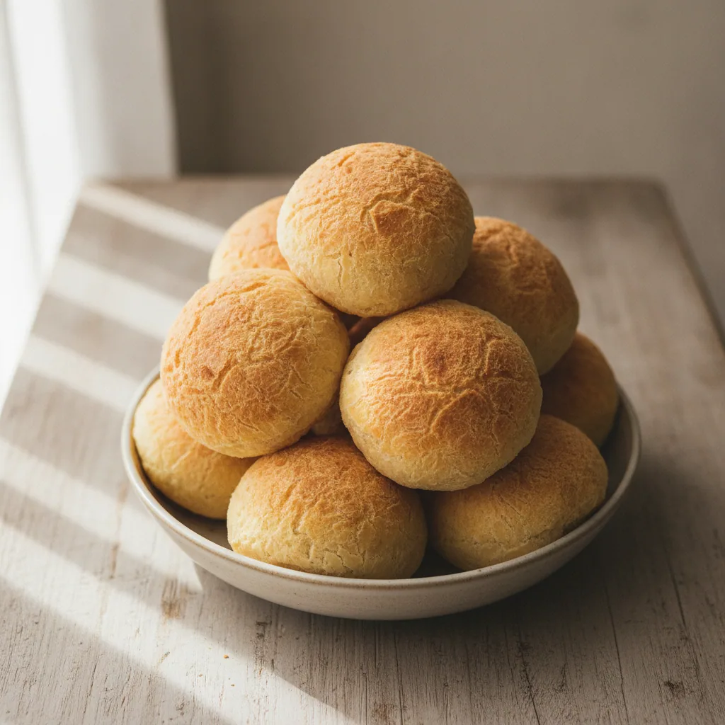 Pão de queijo vegano de polvilho e castanha