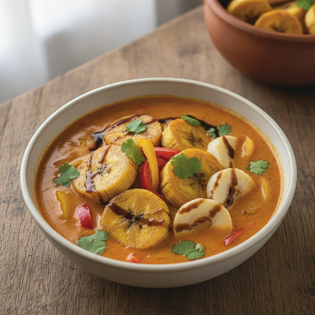 Moqueca de banana-da-terra e palmito