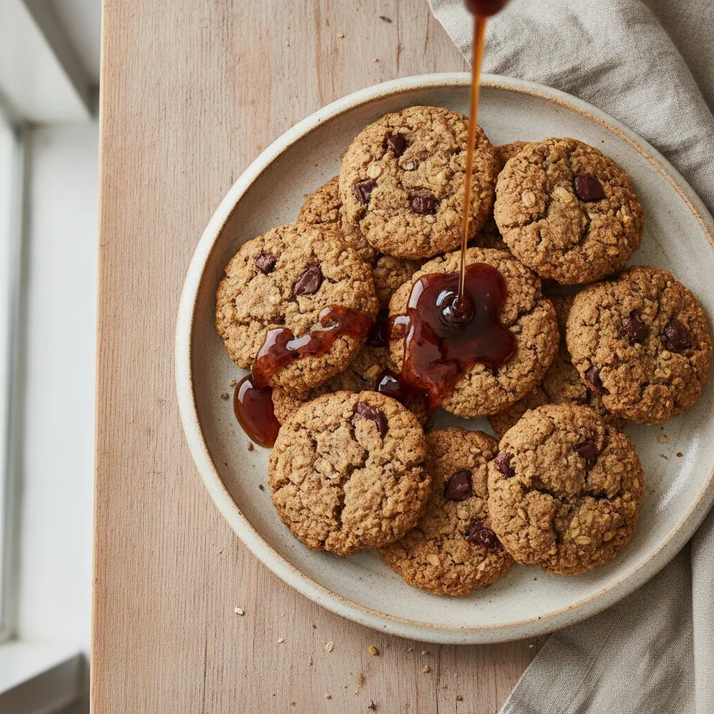 Cookie de aveia com gotas de chocolate