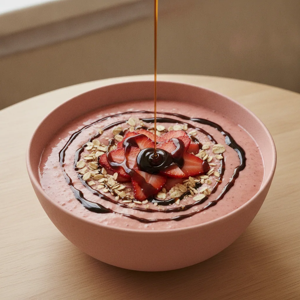 Smoothie de morango com banana e aveia