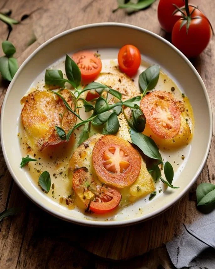 Omelete de forno com espinafre e tomate-cereja