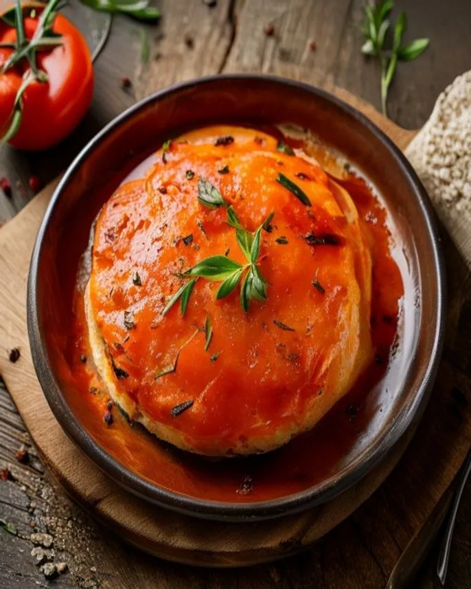 Pão na chapa com pasta de tomate e orégano