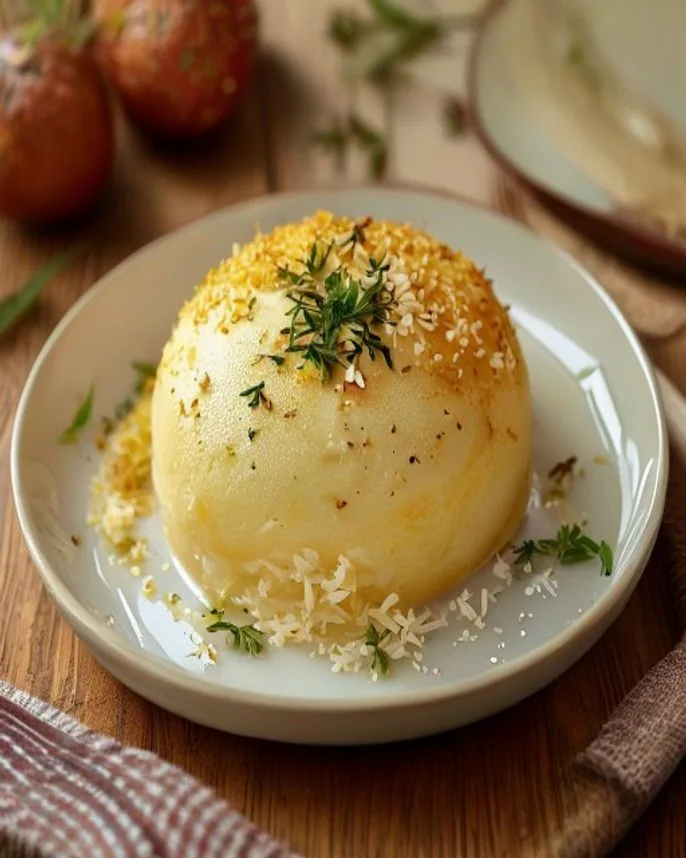 Bolinho de arroz recheado com muçarela