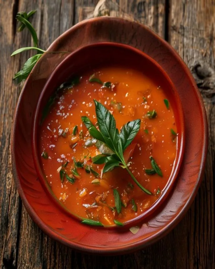 Sopa de repolho com tomate e páprica defumada
