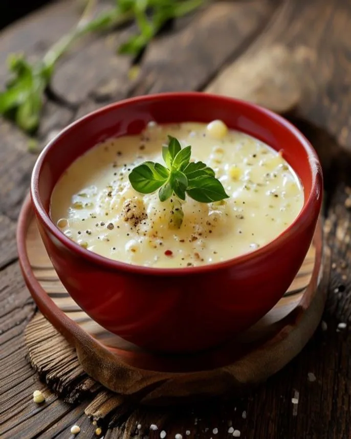 Sopa de beterraba com feijão branco e endro
