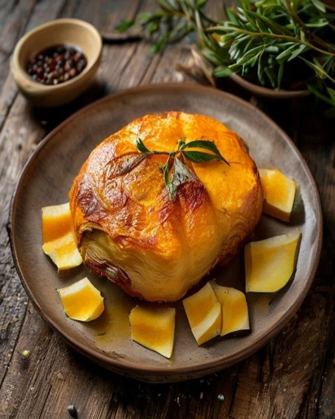 Quibe de forno de abóbora com hortelã