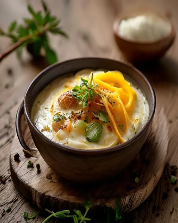 Bobó de palmito com creme de mandioca