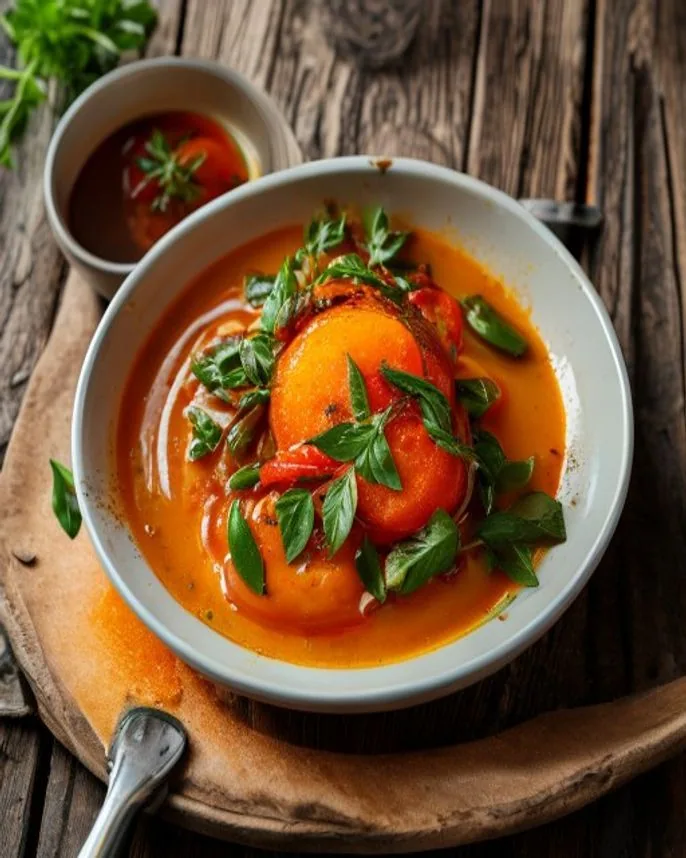 Panqueca de espinafre de forno com molho de tomate