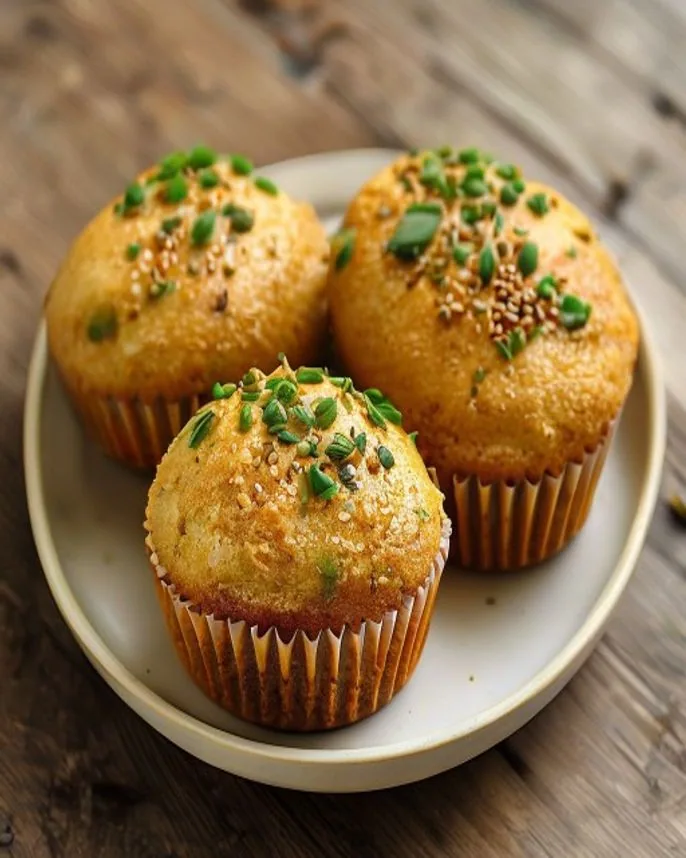 Muffin salgado de milho e cebolinha