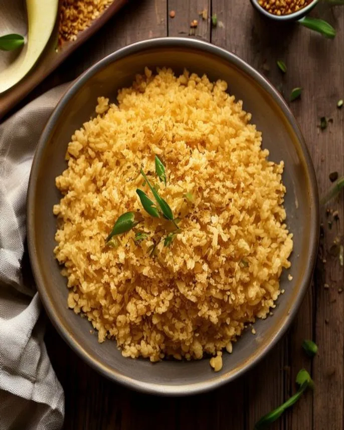 Pipoca temperada com levedura nutricional e alho
