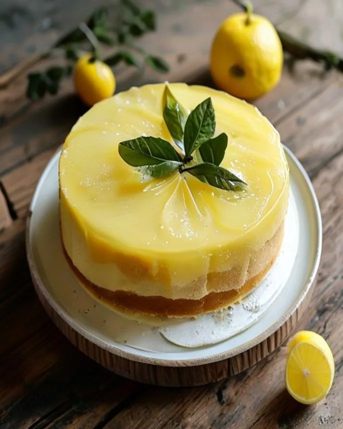 Torta de limão com base de castanha-de-caju