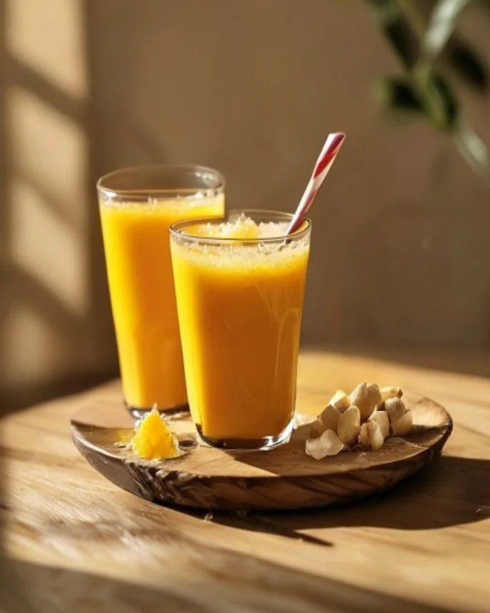 Suco de caju com gengibre