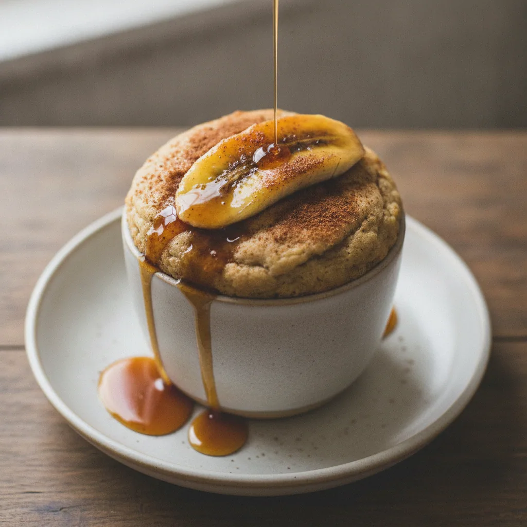 Bolo de banana de caneca sem gluten