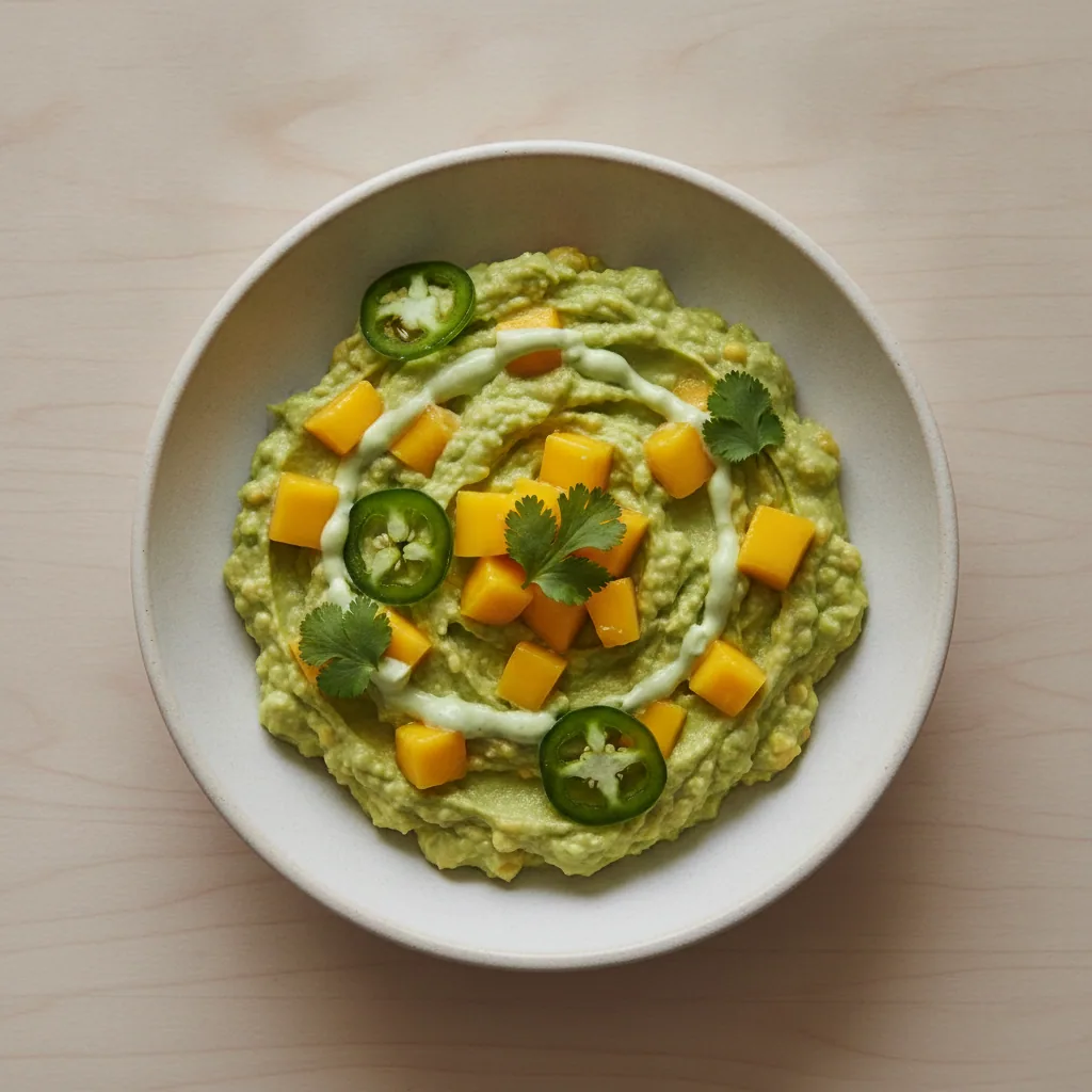 Guacamole de manga com pimenta jalapeno
