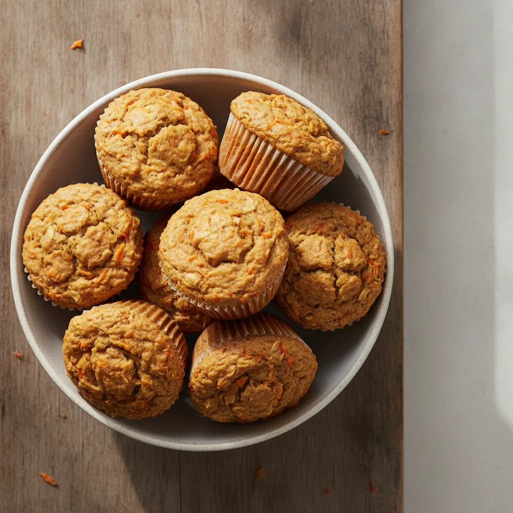 Muffin salgado de cenoura e aveia