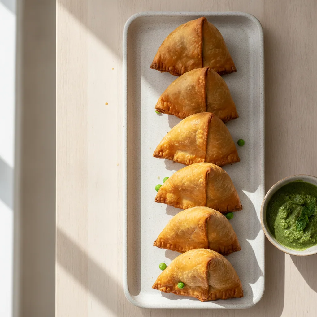 Samosa assada de batata e ervilha