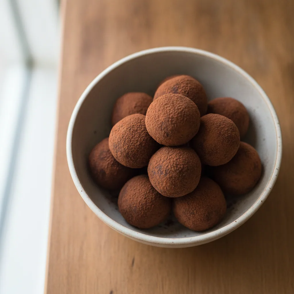 Trufa cremosa de abacate e chocolate meio amargo