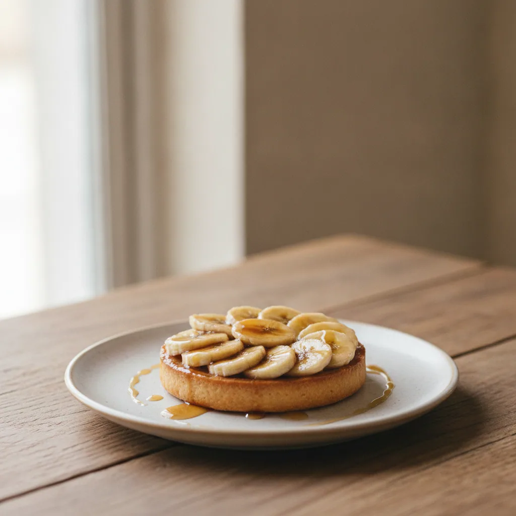 Tartelete individual de banana caramelizada com maple