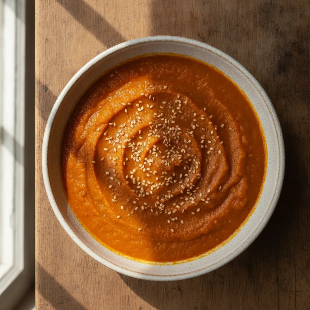 Molho de abóbora e curry para legumes assados