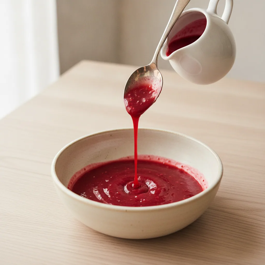 Coulis de framboesa para sobremesas