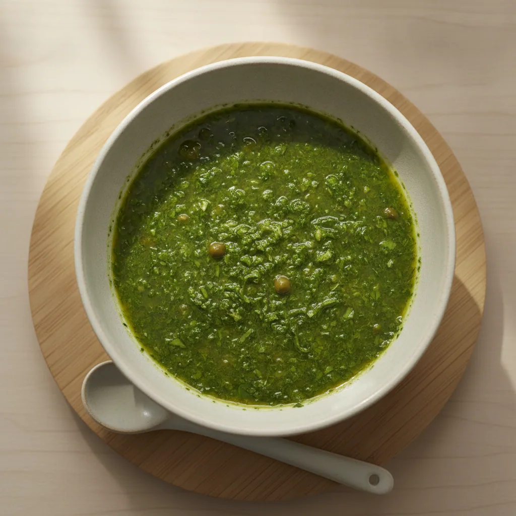 Molho de salsinha e alcaparra para peixes e legumes