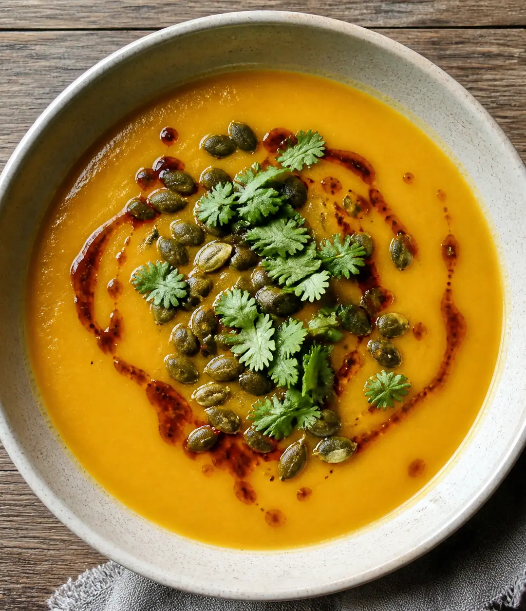 Sopa de batata-doce, gengibre e leite de coco
