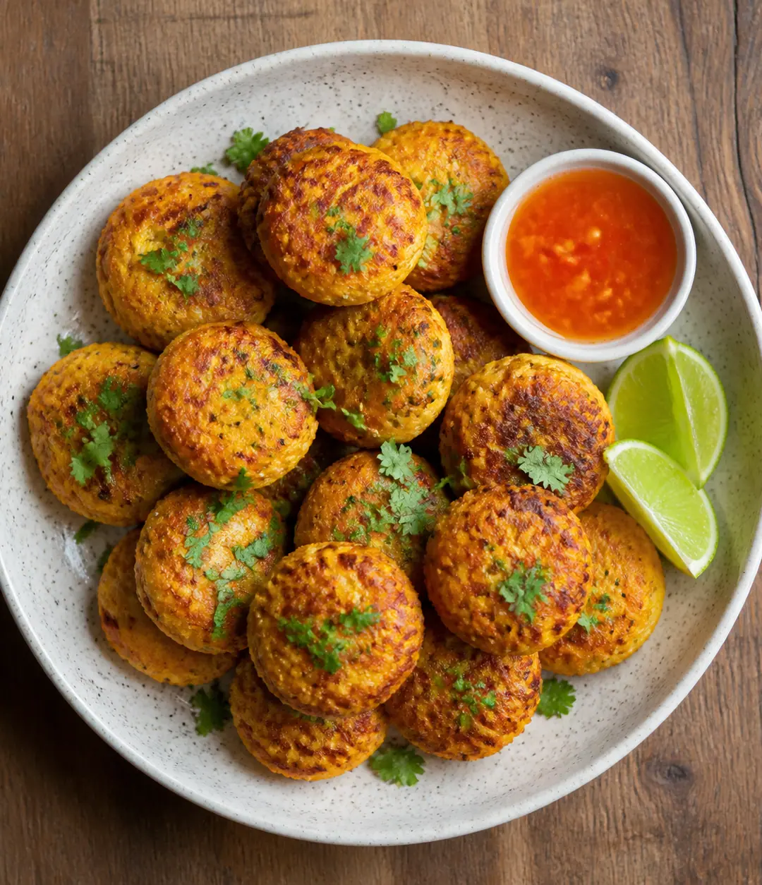 Bolinho assado de mandioca, milho e pimenta