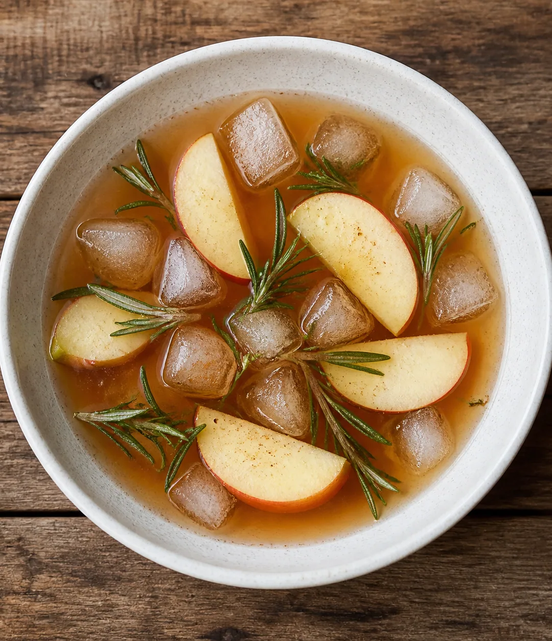 Kombucha de maçã, canela e alecrim