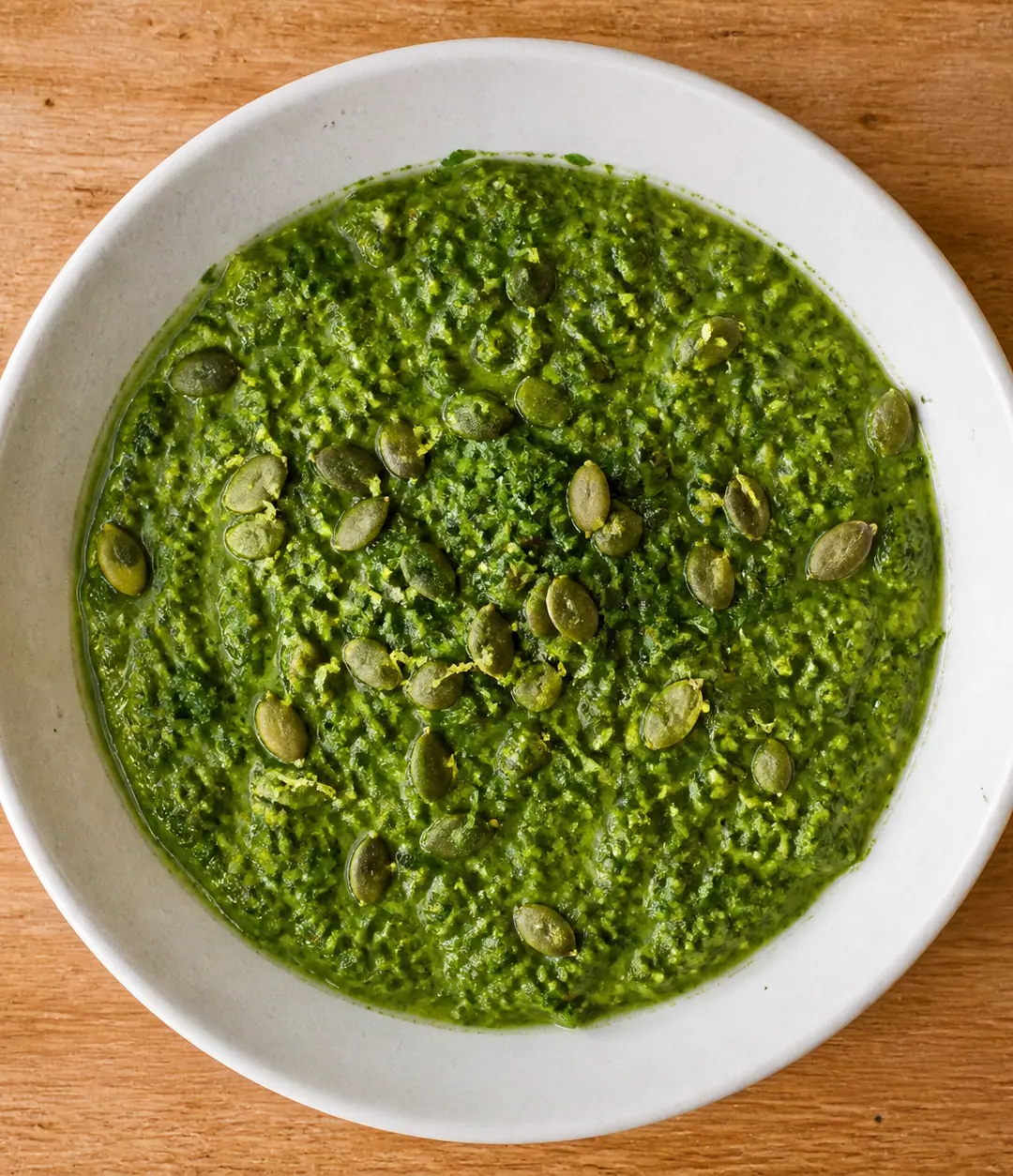Pesto de salsinha, limão e semente de abóbora
