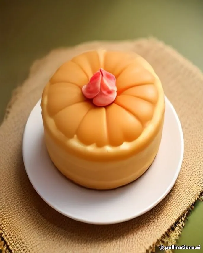 Bolo de milho, coco e calda de goiaba