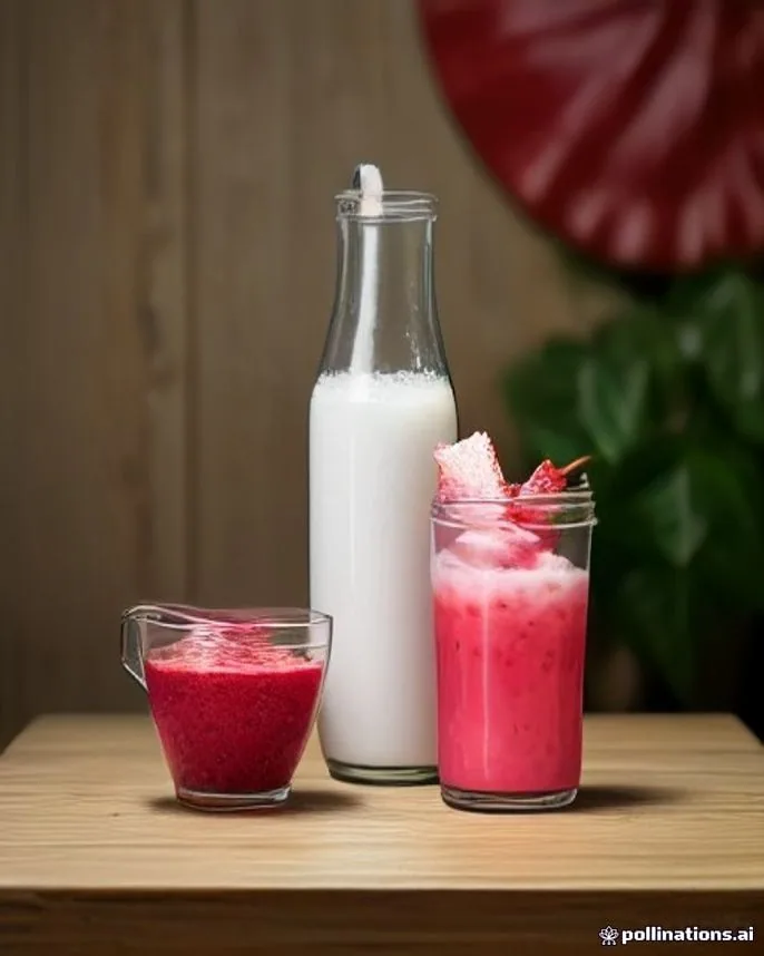 Vitamina de morango, beterraba e kefir