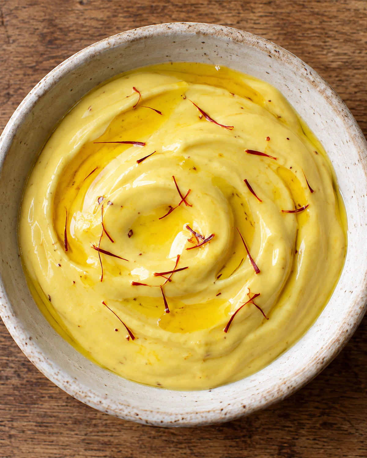 Aioli de alho tostado com açafrão e limão